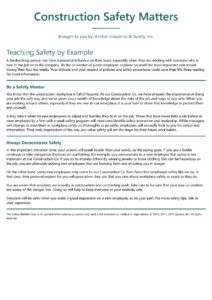 teaching safety by example