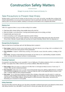 construction safety matters